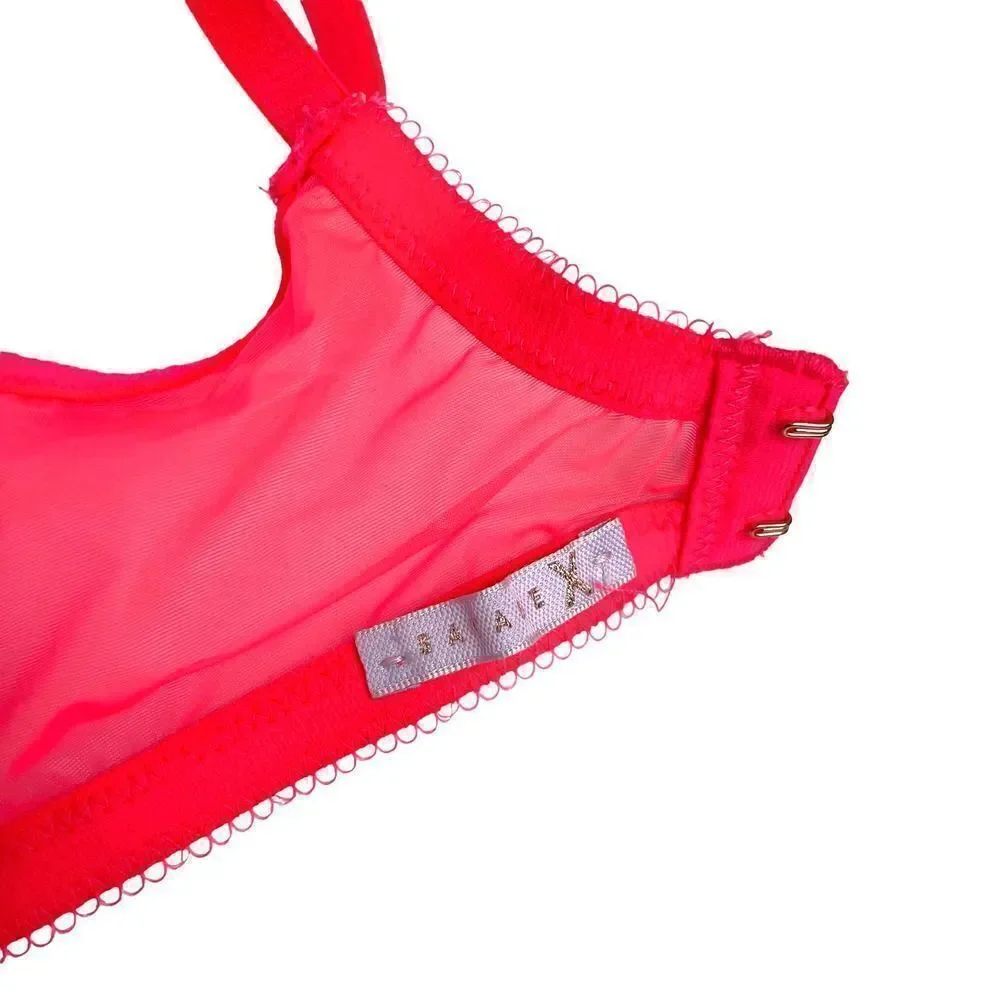 Savage x Fenty Foiled Sprigs Embroidered Unlined‎ Bra Sz 34D